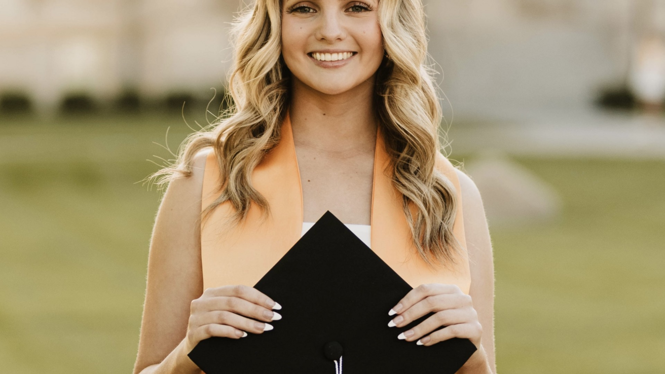 Organ major Avery Arens at Graduation